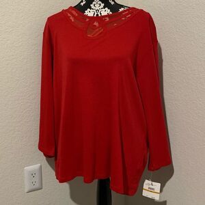 Rafaella Red sweater NWT
